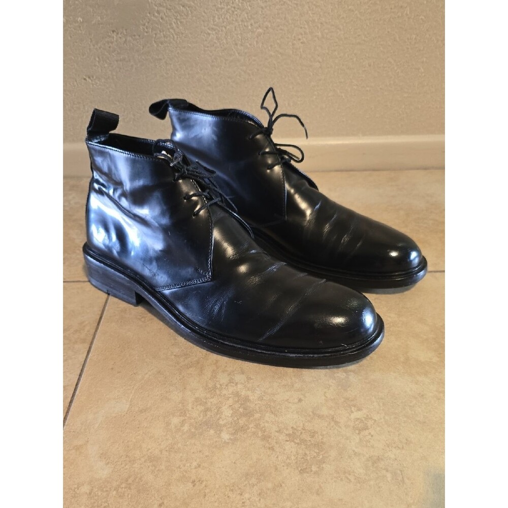 Gucci Men's Black Leather Chukka Boots Mens 42.5 E. Fits Like 9 - 9.5